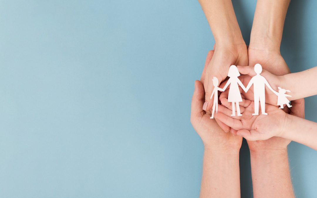 Family concept arrangement of family holding hands wondering if they need a family lawyer to protect their family